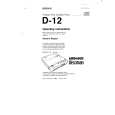 SONY D-12 Owners Manual