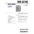 SONY WMGX100 Service Manual