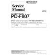 PIONEER PD-F807 Instrukcja Serwisowa