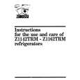 ZANUSSI Z1162TRM Owners Manual