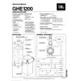 JBL GHE1200 Instrukcja Serwisowa