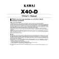KAWAI X40D Owners Manual