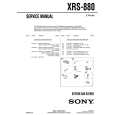 SONY XRS880 Manual de Servicio