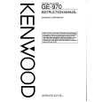KENWOOD GE-970 Owners Manual