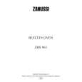 ZANUSSI ZBS963 Owners Manual
