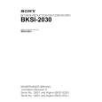SONY BKSI-2031 Instrukcja Serwisowa