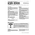 KENWOOD KSR1000 Instrukcja Obsługi