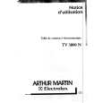 ARTHUR MARTIN ELECTROLUX TV3800N Owners Manual