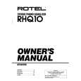 ROTEL RHQ10 Owners Manual