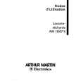 ARTHUR MARTIN ELECTROLUX AW1047S1 Owners Manual