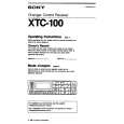 SONY XTC-100 Instrukcja Obsługi