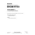 SONY BKSM-R103 Instrukcja Serwisowa