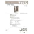 SONY WM-F22 Service Manual