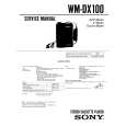 SONY WMDX100 Instrukcja Serwisowa