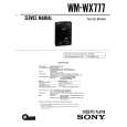 SONY WM-WX777 Instrukcja Serwisowa