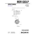SONY MDRG63LP Service Manual