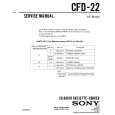 SONY CFD-22 Instrukcja Serwisowa