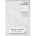 ARTHUR MARTIN ELECTROLUX RD2603W1 Owners Manual