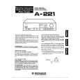 PIONEER A-221 Owners Manual