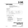 SONY D-340 Instrukcja Serwisowa