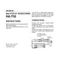SONY HA-T10 Owners Manual