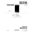 SONY SS-D195 Service Manual