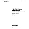 SONY MDR-IF410 Owners Manual