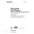 SONY D-EJ2000 Owners Manual