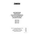 ZANUSSI ZCF270 Owners Manual