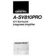 ONKYO A-SV810PRO Owners Manual