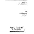 ARTHUR MARTIN ELECTROLUX AOB747W1 Instrukcja Obsługi