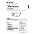 HITACHI CPS830WE Owners Manual