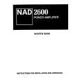 NAD 2600 Owners Manual