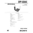 SONY SPPSS965 Service Manual