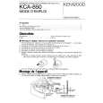 KENWOOD KCA850 Instrukcja Obsługi