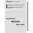 PIONEER PRS-D410/XU/EW5 Instrukcja Obsługi