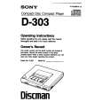 SONY D-303 Owners Manual