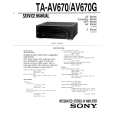 SONY TAAV670 Instrukcja Serwisowa