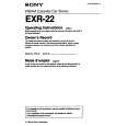 SONY EXR-22 Owners Manual