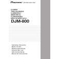 PIONEER DJM-800 Owners Manual