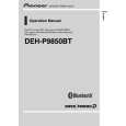 PIONEER DEHP9850BT Owners Manual