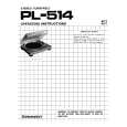 PIONEER PL-514 Instrukcja Obsługi