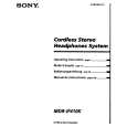 SONY MDR-IF410K Owners Manual