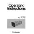 PANASONIC WV7120D Instrukcja Obsługi