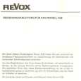 REVOX G-36 Owners Manual