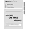 PIONEER AVR-W6100/UC Manual de Usuario