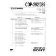 SONY CDP292 Service Manual